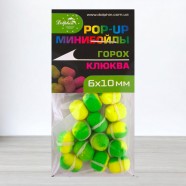 Бойли Dolphin Pop-Ups з гумкою, 6 Х 10мм, Горох-Журавлина